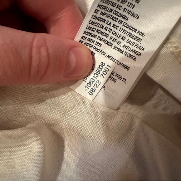 American Eagle Cream & Tan Check Long Sleeve Smocked Tiered Mini Dress Sz S NEW‎ - Picture 7 of 9